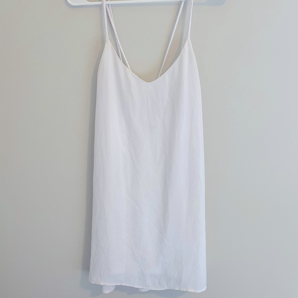 Show Me Your Mumu white Crisscross strap mini dress
